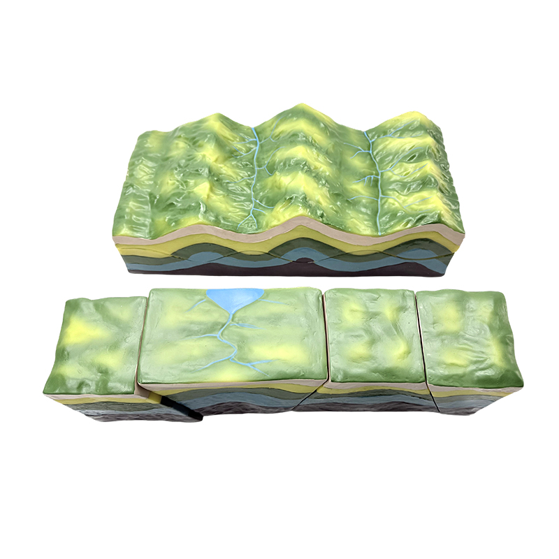 Modell geológiai oktatási műszermodell törésredő-geometriai demonstrációs modelljéhez